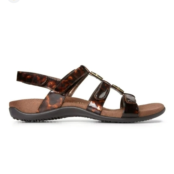 Vionic Women Amber Tortoise  Hook&loop Sandals shoes sz 8 - Picture 1 of 13